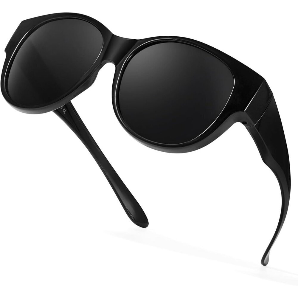 Women's A02-black Round Stylish Versatile Flexible Polarized Sunglasses
